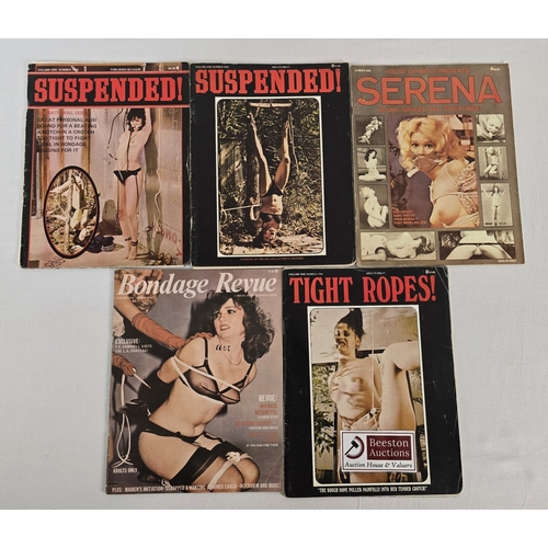 76 - 5 specialist fetish/bondage interest adult erotic magazines from The House of Milan from 1979/80. Fi... 