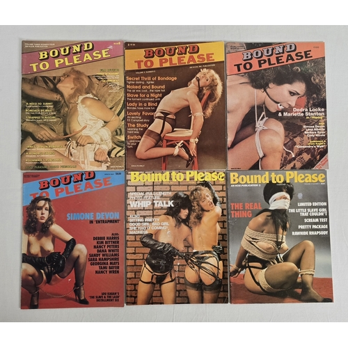 80 - 6 vintage 1980's issues of Bound To Please, specialist fetish bondage interest adult magazine from T... 