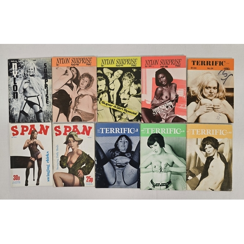 234 - 10 assorted vintage late 1960's & early 70's pocket sized adult erotic photographic magazines, to in... 