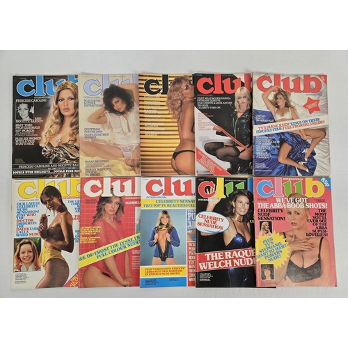 249 - 10 late 1970's & early 80's issues of Club International adult erotic magazine from Paul Raymond. Al... 