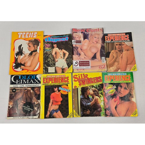 271 - 8 assorted smaller & pockets sized vintage & more modern adult erotic magazines, to include Color Cl... 