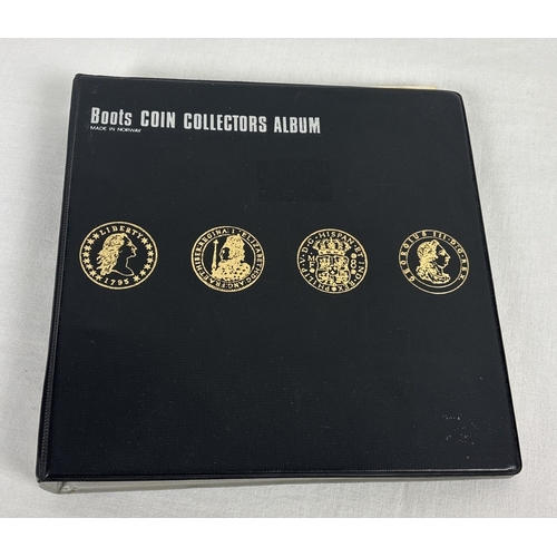 5 - A vintage coin collectors album containing assorted antique & vintage half pennies & farthings. To i... 