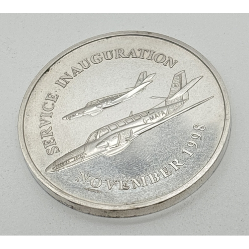 28 - A silver medallion coin for Aerial Maritime Surveillance Directflight Ministry of Agriculture, Fishe... 