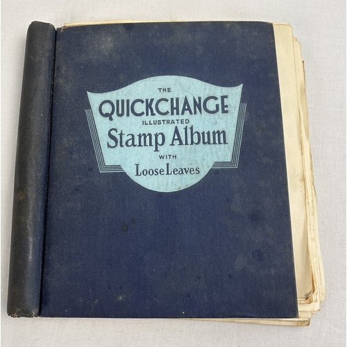 38 - A vintage The Quickchange Illustrated Stamp Album containing British and foreign stamps. To include ... 