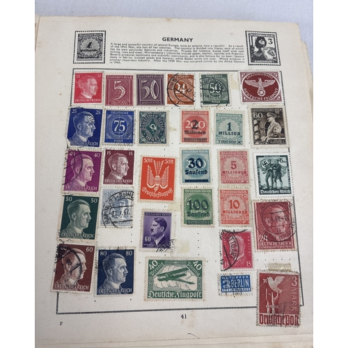 38 - A vintage The Quickchange Illustrated Stamp Album containing British and foreign stamps. To include ... 