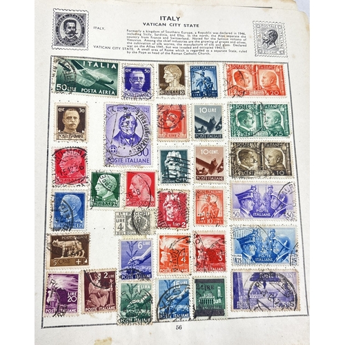 38 - A vintage The Quickchange Illustrated Stamp Album containing British and foreign stamps. To include ... 