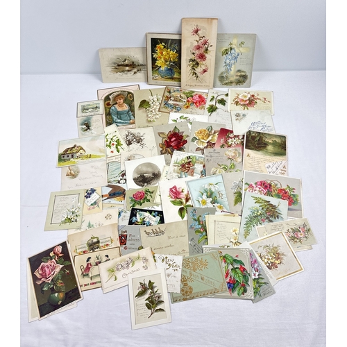 72 - A collection of 200 assorted Victorian, Edwardian & early 20th century greetings cards.