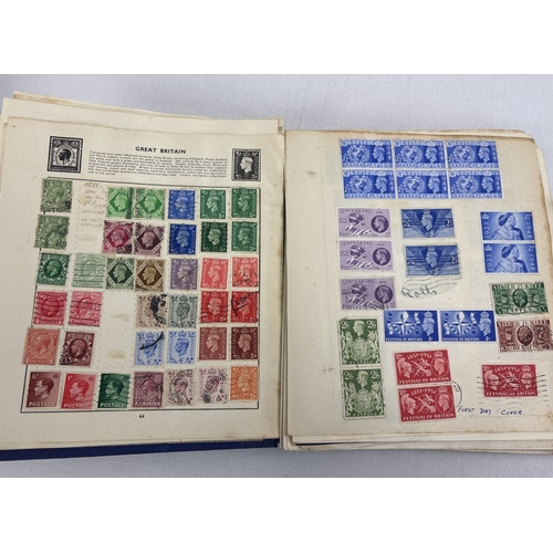 38 - A vintage The Quickchange Illustrated Stamp Album containing British and foreign stamps. To include ... 