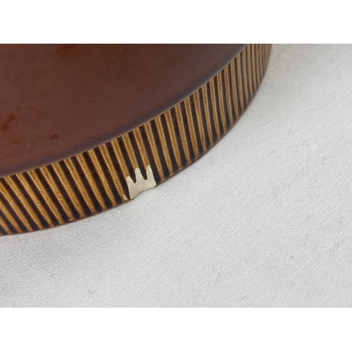 1294 - A box of vintage Poole Pottery 'Chestnut' design tea and dinner ware. Issued in 1965. Lot comprises:... 