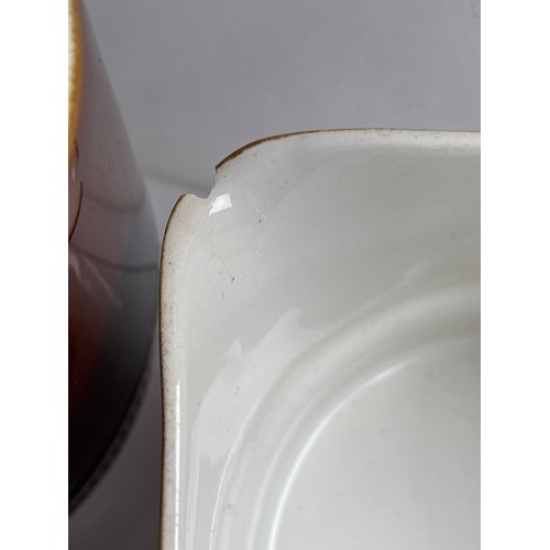 1294 - A box of vintage Poole Pottery 'Chestnut' design tea and dinner ware. Issued in 1965. Lot comprises:... 