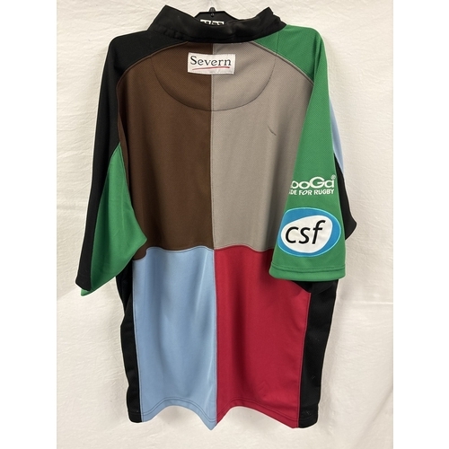 1358 - A signed Kooga NEC Harlequins Rugby Home Shirt, 2003/4 season. Size L, unworn with original tag. Wit... 