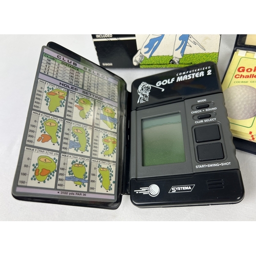 4 - 2 vintage 1990's hand held electronic golf games. Boxed Computerized Golf Master 2 from Systema, tog... 