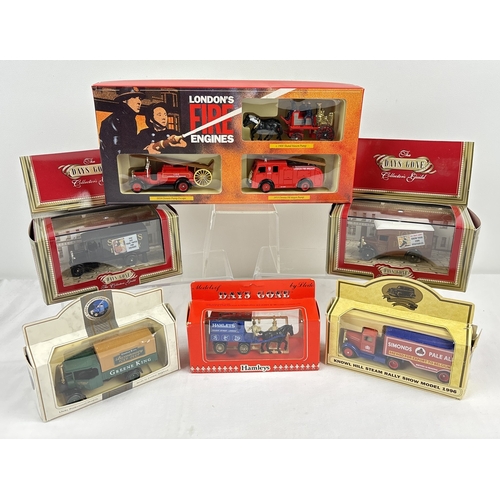 363 - A collection of boxed Lledo Days Gone diecast vehicles to include London's Fire Engines 3 vehicle bo... 