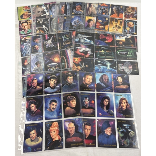 12 - 3 complete base sets of Star Trek trading cards by Skybox: Star Trek Master Series 1, 1993 (#1-90), ... 