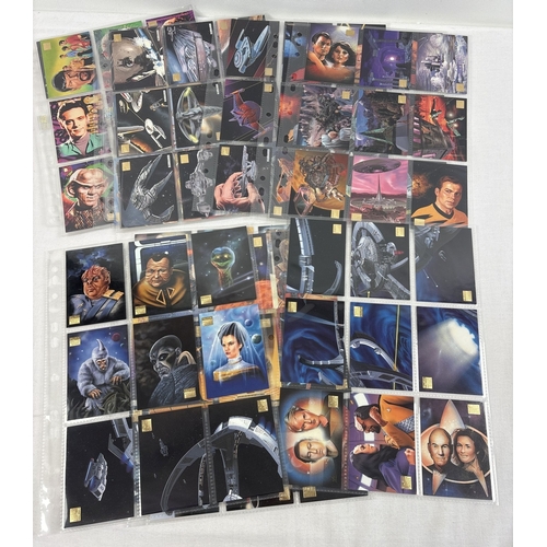 12 - 3 complete base sets of Star Trek trading cards by Skybox: Star Trek Master Series 1, 1993 (#1-90), ... 