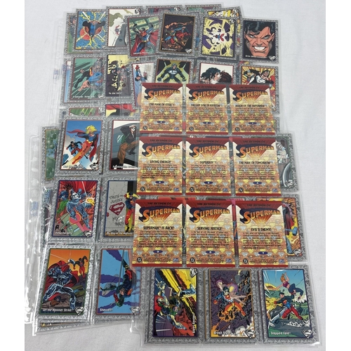 16 - 4 complete base sets of comic book trading cards: The Return of Superman by Skybox, 1993 (#1-100), D... 