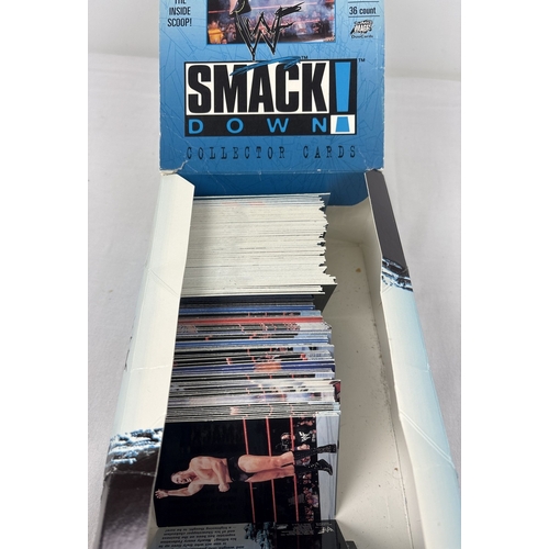 18 - Approx 245 WWF Smackdown! Collectors Cards by Comic Images, 1999. Opened in booster box.