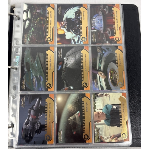 21 - Folder of approx 220 trading cards comprising promo, subset and chase cards from various trading car... 