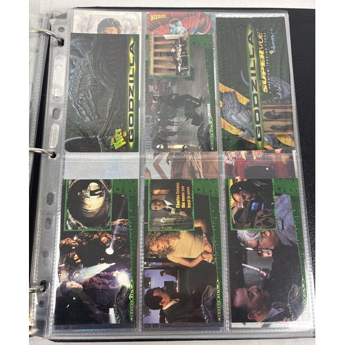 21 - Folder of approx 220 trading cards comprising promo, subset and chase cards from various trading car... 