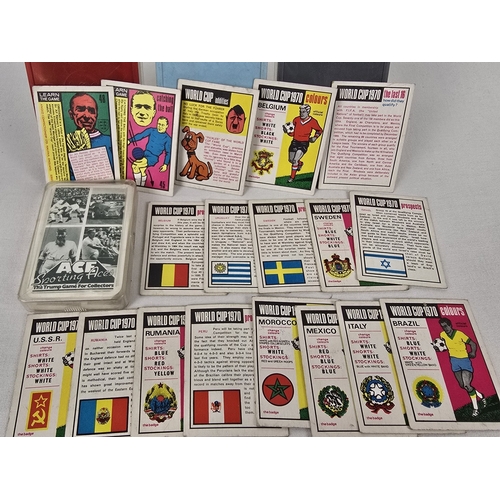 23 - 4 vintage sets of Top Trumps cards together with 33 World Cup 1970 Anglo Confectionery cards. Top Tr... 