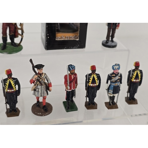 46 - A collection of assorted metal figures to include boxed Leaf figures Master of Malta & Hinton Hunt N... 