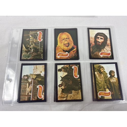 32 - Complete set of Planet of the Apes trading cards (#1-44) by Apjac and A. & B.C., 1968. Printed in UK... 