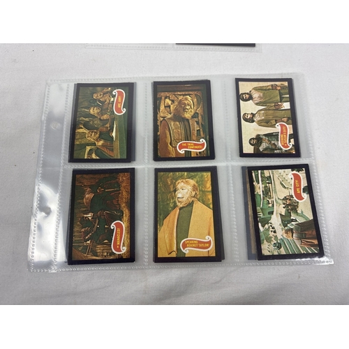 32 - Complete set of Planet of the Apes trading cards (#1-44) by Apjac and A. & B.C., 1968. Printed in UK... 