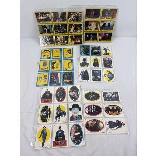 7 - Batman Picture Card Series 2 trading cards by Topps, 1989 - complete base set (132 cards + 22 sticke... 
