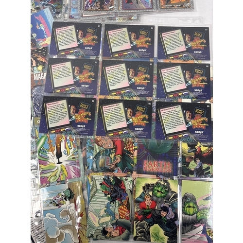 16 - 4 complete base sets of comic book trading cards: The Return of Superman by Skybox, 1993 (#1-100), D... 