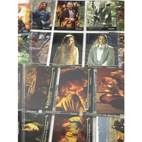 28 - Complete base set of Lord of the Rings: Fellowship of the Ring trading cards by Topps, 2001 (#1-90).... 