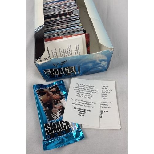 18 - Approx 245 WWF Smackdown! Collectors Cards by Comic Images, 1999. Opened in booster box.