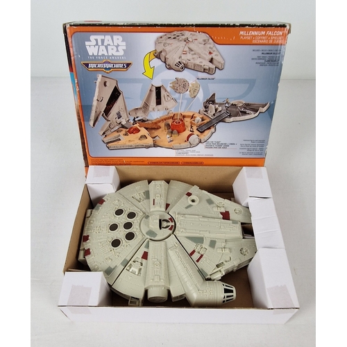 186 - Boxed Micromachines Star Wars The Force Awakens Millennium Falcon Playset from Hasbro 2015. Micro fi... 