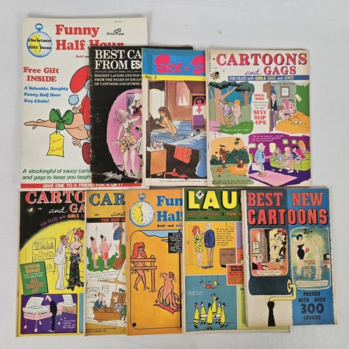306 - 9 assorted vintage 1960's & 70's adult erotic comic magazines to include Sex To Sexty, Best Cartoons... 
