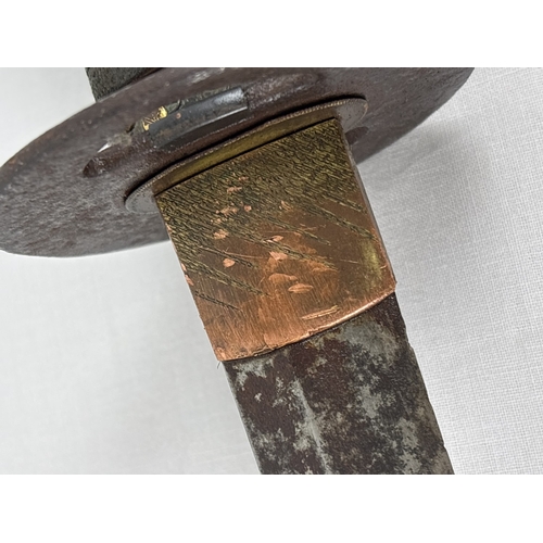 Japanese Tanto Habaki Small Plain Brass Habaki Collar For Japanese Tanto & Samurai Swords - Gold Color Samurai Beige Collectible Japanese Swords & Sabers