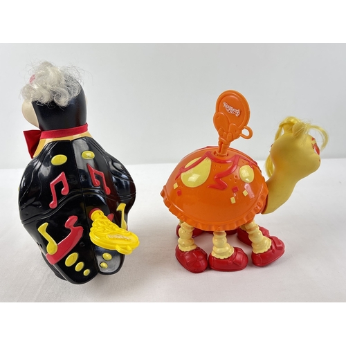 50 - 2 vintage 1980's Keypers plastic lockable animals, both with key and small finder toy. First series ... 
