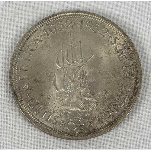 南アフリカ 1952 5シリング銀貨 300th Anniversary founding of