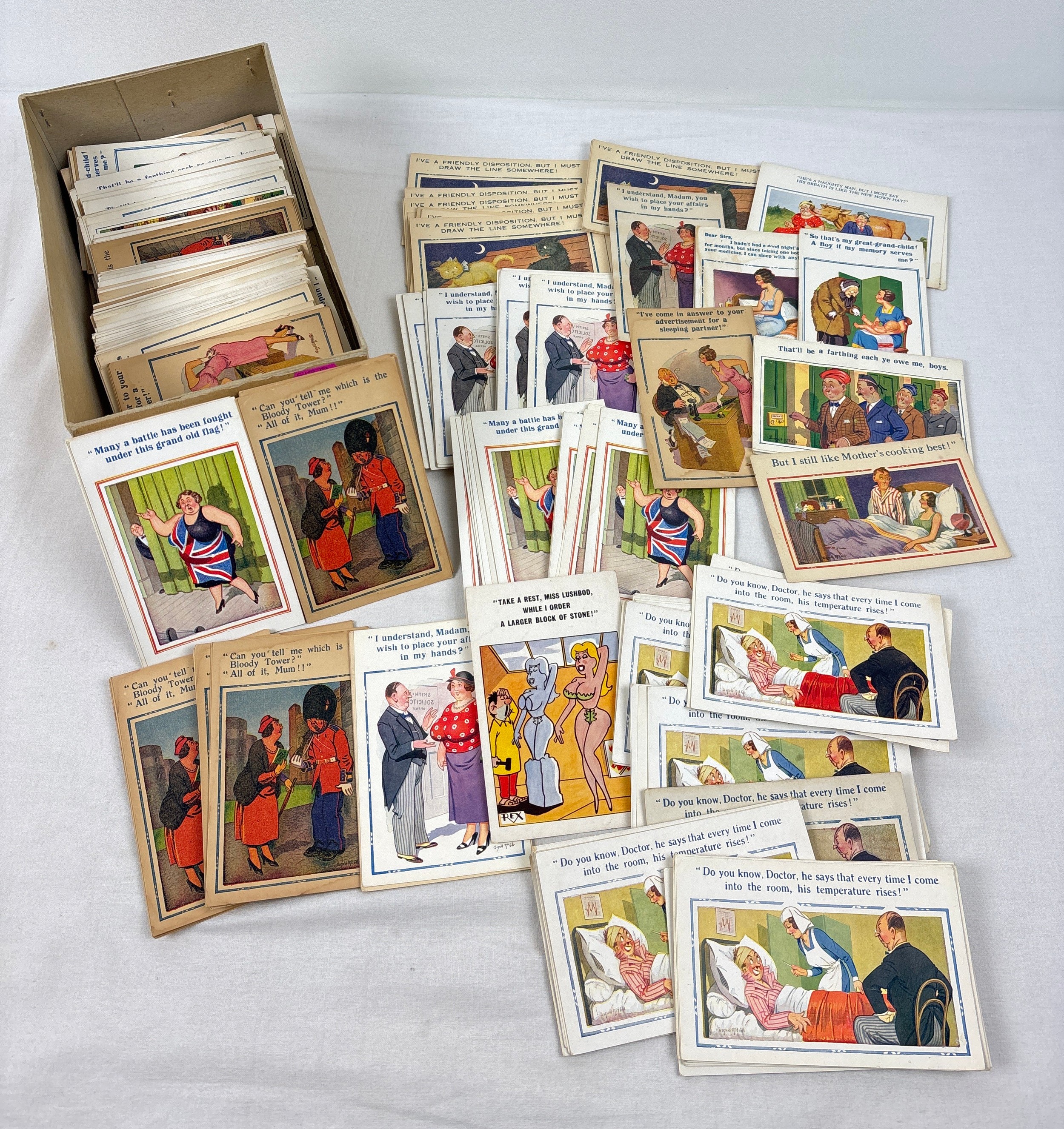 A collection of approx. 370 assorted vintage comical & humorous ...