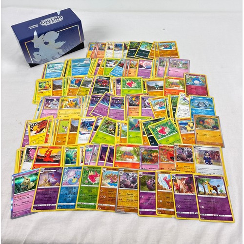 142A - A Pokemon Sword & Shield Chilling Reign Elite Trainer box containing 200 assorted Pokemon trading ca... 
