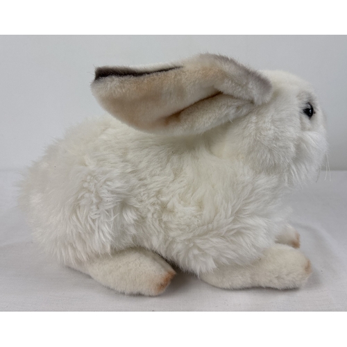 262 - Steiff #077968 Niklas Arctic Hare Plush toy with white original label, booklet and button attached. ... 