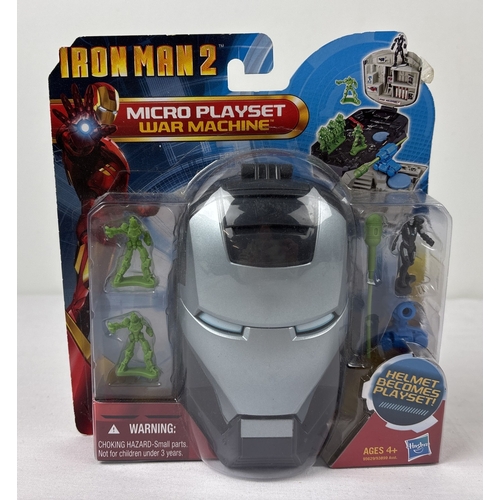 345 - An Iron Man 2 War Machine micro playset from Hasbro/Micro Machines/Galoob, 2010. Carded & sealed. Wa... 