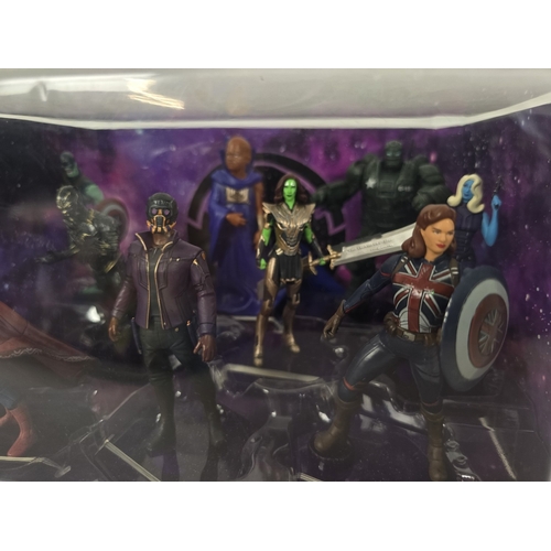 354 - Marvel Studios What If...? Deluxe Figurine Set, sealed. Comprising 9 assorted 3.5