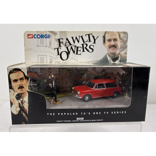 375 - Fawlty Towers diecast vehicle and figure set #00802 from Corgi. Containing a red Austin 1300 estate ... 