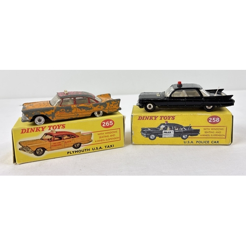 2 vintage 1960's Dinky Toys diecast models of US cars. #265