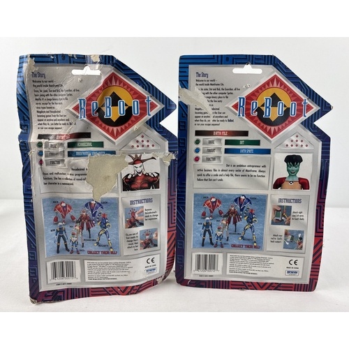423 - 2 Reboot animated TV series collectable action figures & accessories from Irwin Toys, 1995. Dot (car... 