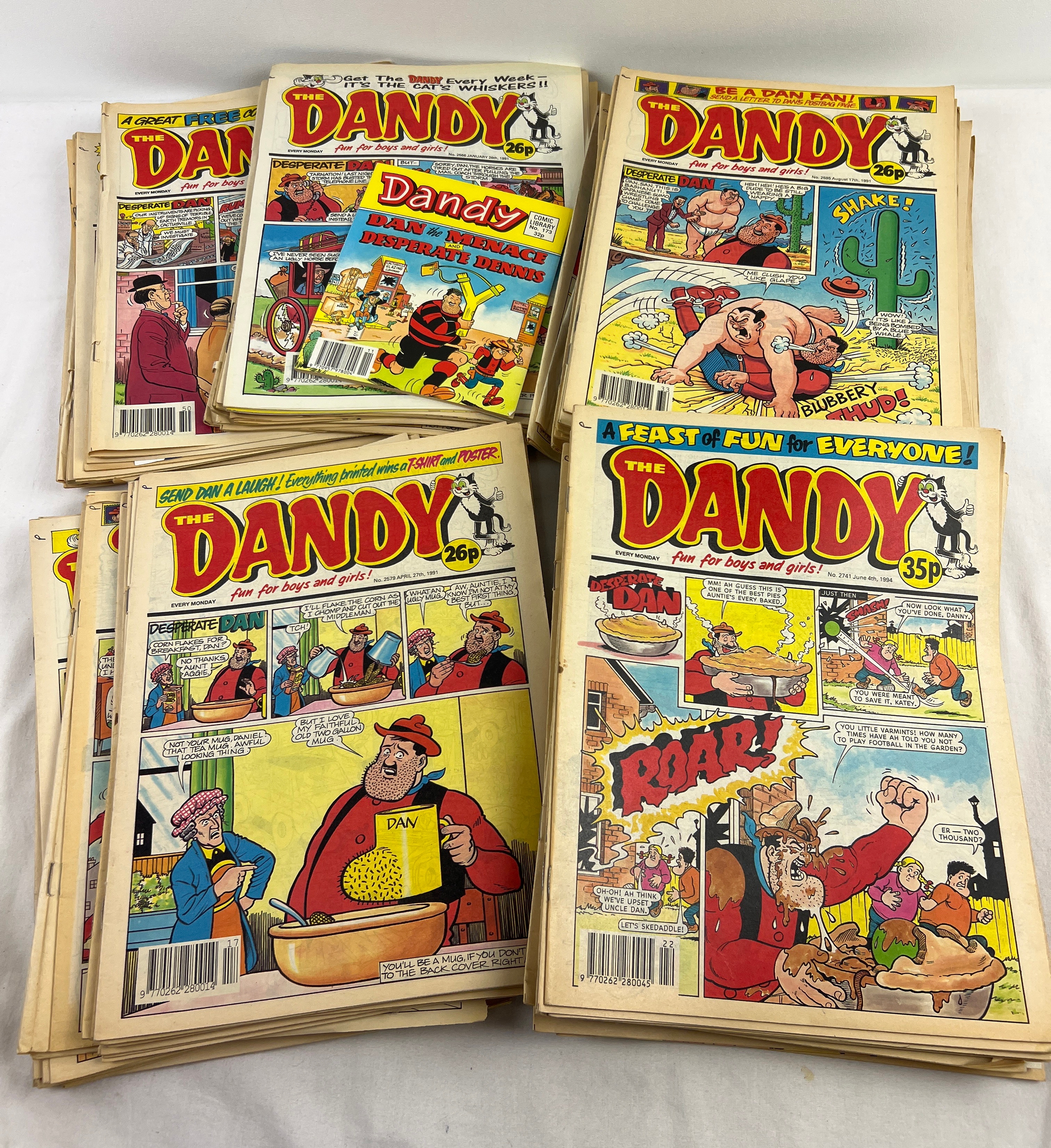 A collection of approx. 112 vintage Dandy comics, mainly from 1991/92.