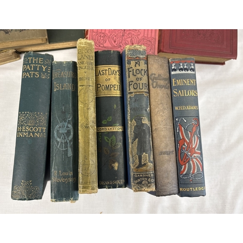 1254 - 20 Art Nouveau, Edwardian and vintage cloth bound books with illustrated & decorative front covers a... 