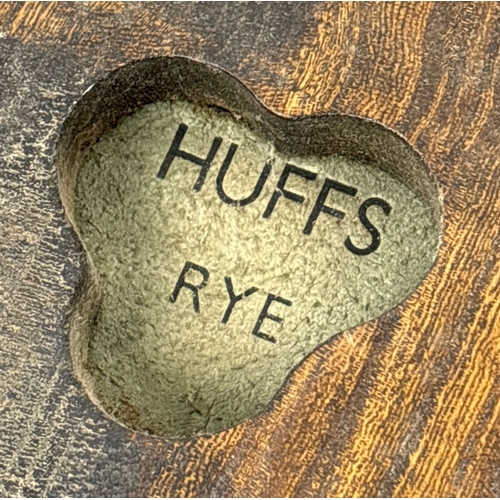 1288 - A pair of early 20th century wooden handled bellows with brass , leather and studded detail, togethe... 