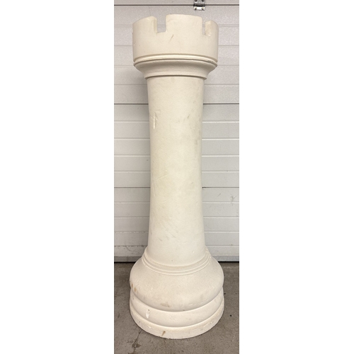 1312 - A very large polystyrene castle chess piece, suitable for interior design. Approx. 1.6m tall.