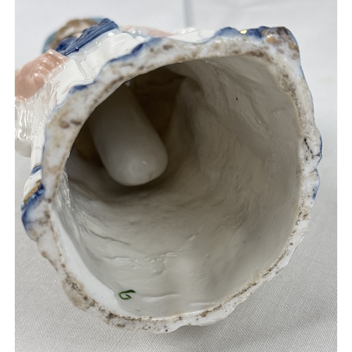 1326 - 6 assorted antique bisque nodder figurines in varying designs and colours. Each approx. 17cm tall.