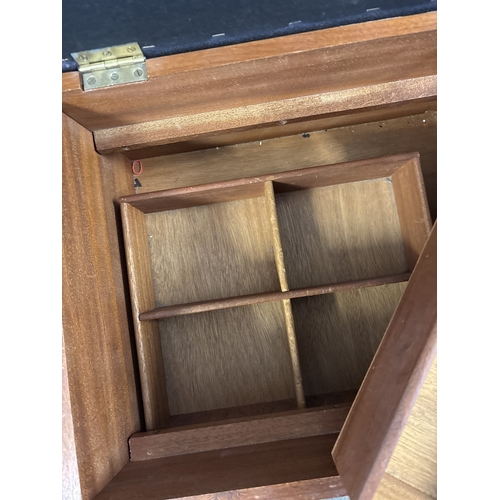 1341 - 4 items of small vintage furniture to include a drum table with turned pedestal and 3 drawers. Also ... 